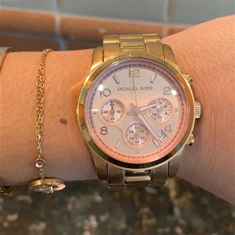 michael kors oversized layton chronograph|Oversized Layton Pale Rose Gold.